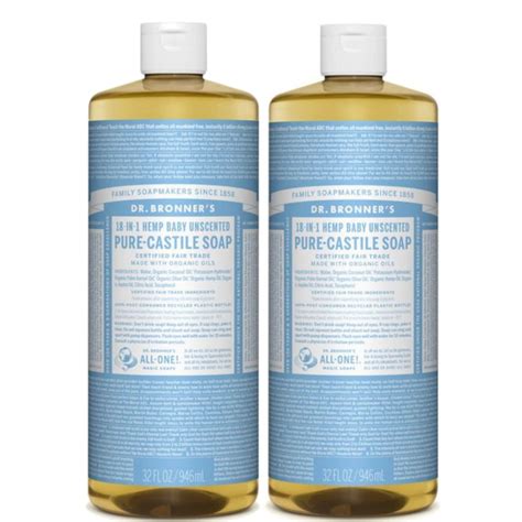 Dr Bronner S Baby Mild Pure Castile Liquid Soap Duo Lookfantastic