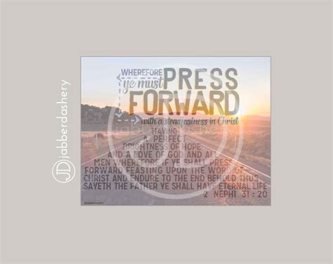 Press Forward Saints Steadfastness In Christ Printable 2016 LDS Mutual