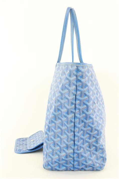 Goyard Blue Chevron St Louis Pm Tote With Pouch Gy For Sale At