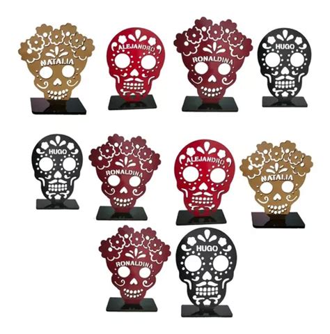 Kit Dia De Muertos Figura Calavera catrina Mdf 11 Cm Cuotas sin interés