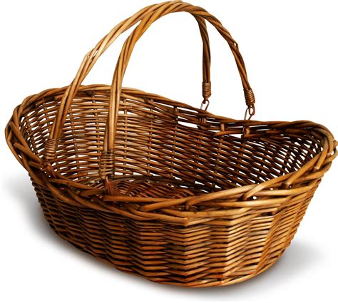 Wald Imports Medium Wicker Basket With Handle Dark Brown Hand Woven