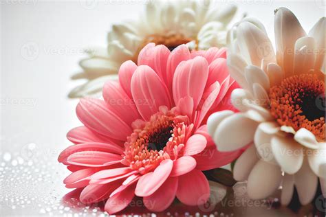 Close Up Shot Of Fresh Flowers For Valentine S Day Background With Copy