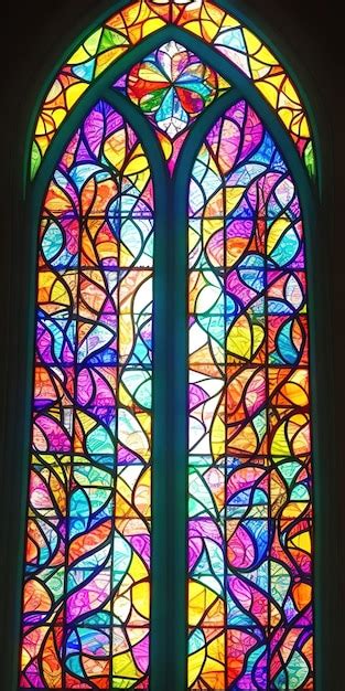 Premium Ai Image Stained Glass Windows Background