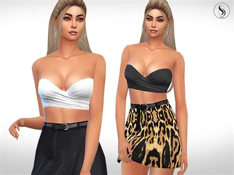 The Sims Resource Mina Strapless Tops