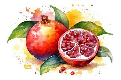 Premium AI Image | Beautiful Watercolor Drawing Gac Fruit On A White ...