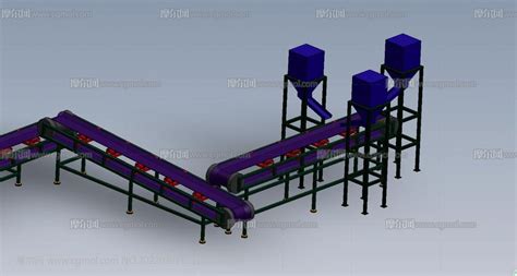 带辊道的输送机3d数模图纸solidworks设计模型机械工具模型下载 摩尔网cgmol