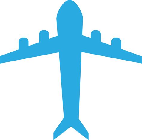 Blue Airplane Vector Icon Free Download Svg And Png