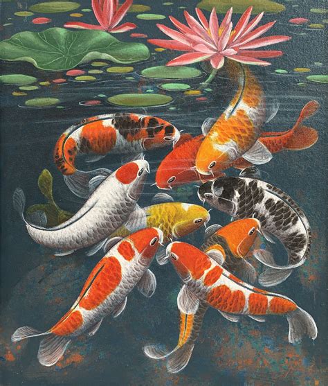 koi fish art painting 2