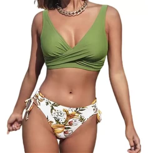 Traje De Baño Bikini Sexy Con Estampado Piezas Meses sin interés