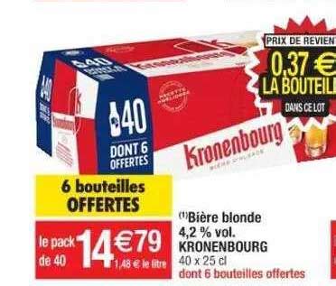 Promo Bi Re Blonde Vol Kronenbourg Chez Cora Icatalogue Fr