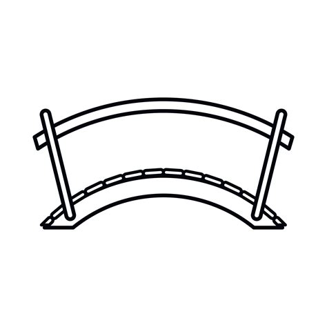 Bridge icon, outline style 14337366 Vector Art at Vecteezy