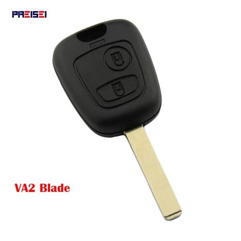 PREISEI 10pieces Lot 2 Buttons Remote Car Key For Peugeot 307 Key Shell