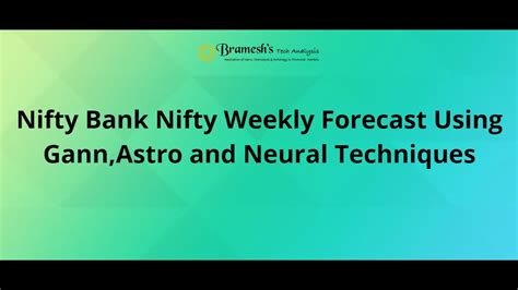 Nifty Bank Nifty Weekly Forecast Using Gann Astro And Neural Techniques