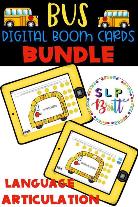 The Bus Digital Boom Cards Bundle Includes Language And Articulation