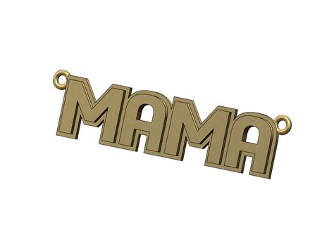 Stl File Mama Name Pendant 3d Print Model 📿 3mf・model To Download And