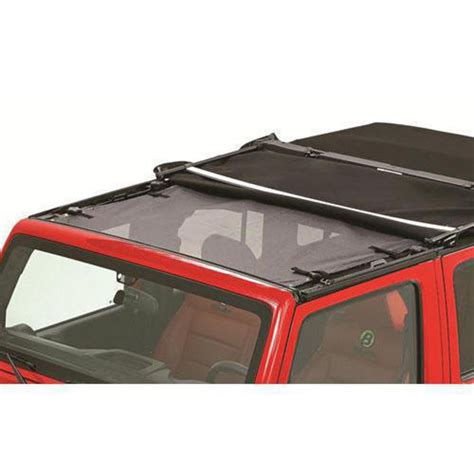 Bestop Safari Style Sun Bikini Top Black Mesh Fits Select 2015 2018 JEEP WRANGLER UNLIMITED