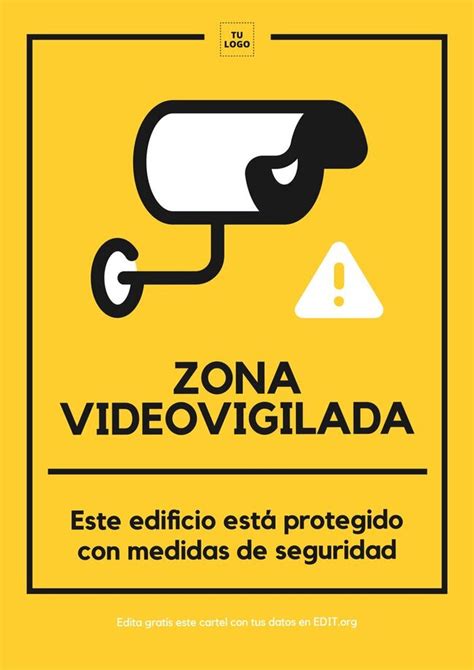 Crea Un Cartel De Zona Videovigilada Con C Maras De Seguridad