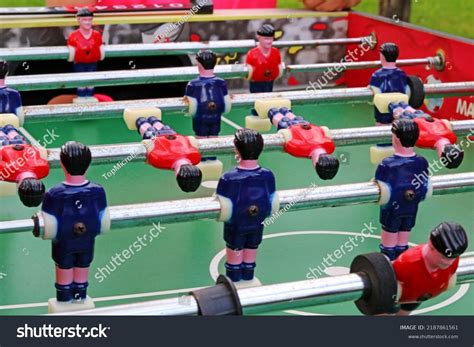 Foosball Game Red Blue Team Players Stock Photo 2187861561 | Shutterstock