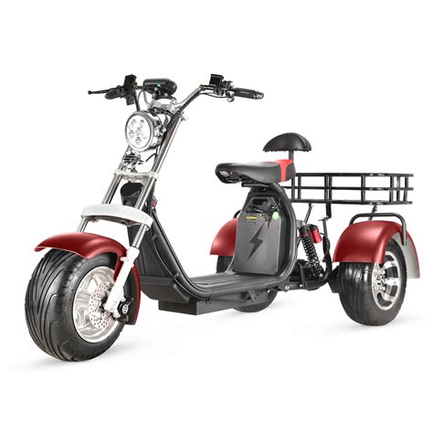 Three-Wheel Electric Scooter with Large Basket and Good Load Capacity ...