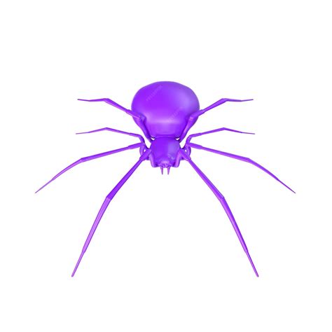 Premium Photo | A purple spider with a purple body and a white background.