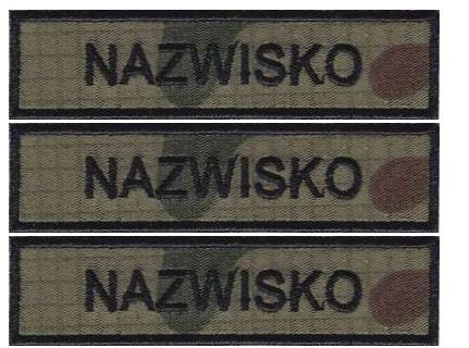 IMIENNIK Nazwisko Wojskowe Naszywka Na Mundur Wz2010 US 21 Na Rzep X 3