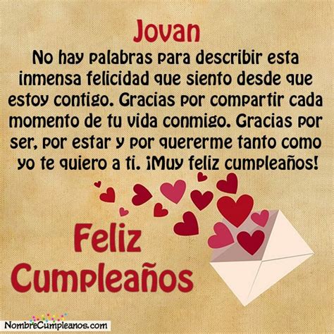 Feliz Cumpleaños Jovan Tartas Tarjetas Deseos