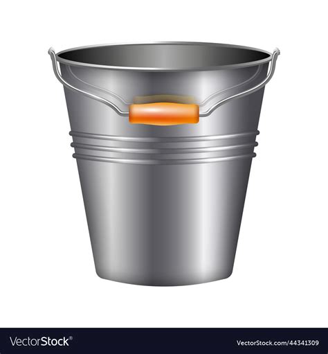 Bucket Realistic Royalty Free Vector Image Vectorstock