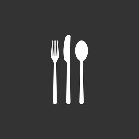 Cutlery Icon Vector For Restaurant And Food Symbol Fork Spoon And