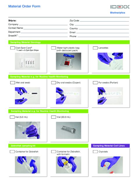 Fillable Online Opti Spottm Sample Collection Guidelines Fax Email