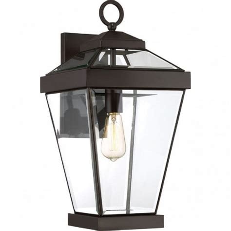 Large Traditional Outdoor Wall Lantern In Bronze With Bevelled Glass