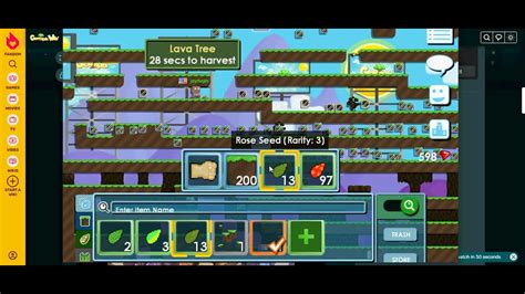 Tutorial Cara Membuat Rose Seed Growtopia Grass Seed Lava Seed