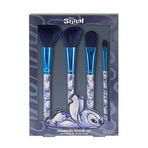 Disney Stitch Denim Cosmetic Brush Set Disney From Mad Beauty Ltd Uk