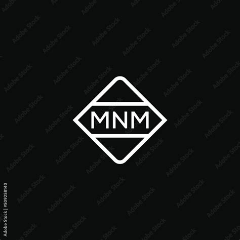 MNM 3 letter design for logo and icon.MNM monogram logo.vector illustration with black ...