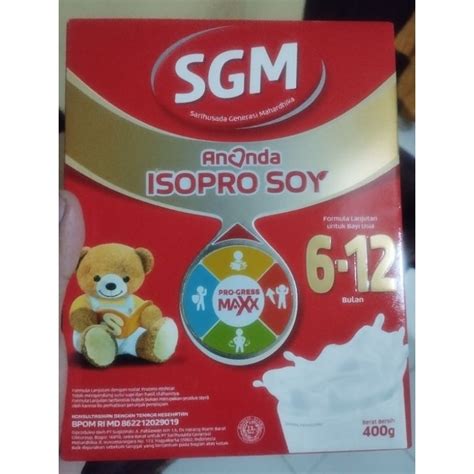 Jual Sgm Ananda Isopro Soy 6 12 Bulan 400 Gram Sgm Ananda Isopro