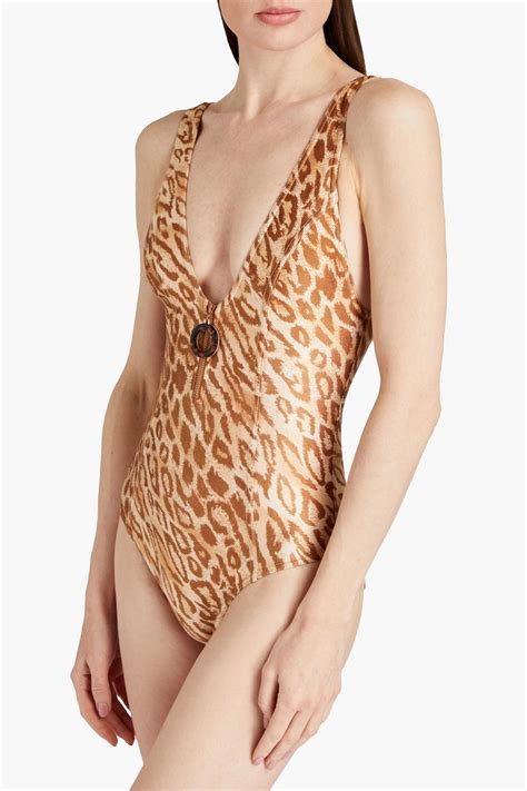 Zimmermann Tropicana Leopard Print Swimsuit The Outnet