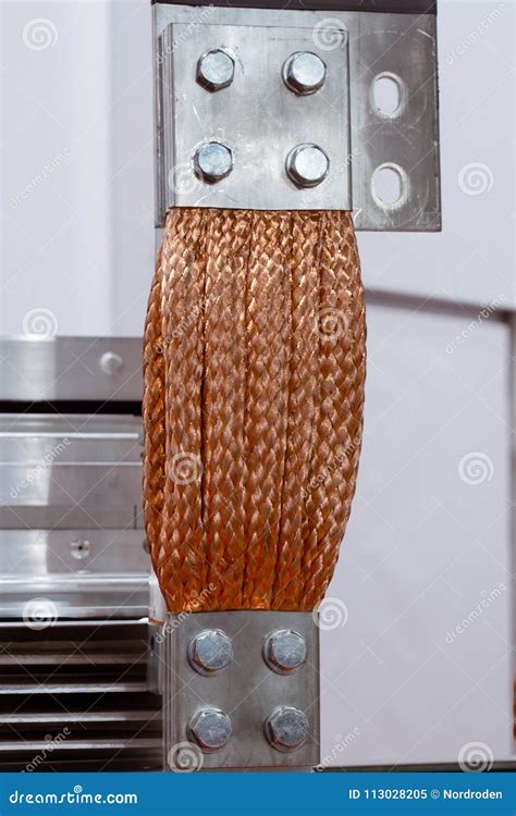 Flexible Copper Braided High Voltage Bus Stock Image Image Of