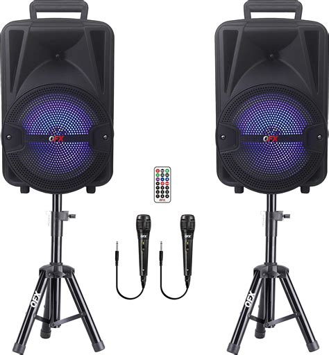 Qfx Rechargeable Portable Bluetooth Stereo Pa System With 8