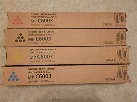 Ricoh Savin Lanier MP C6003 Toner Set New Sealed Boxes Lot 4 EBay