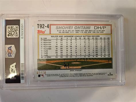 2021 Topps Shohei Ohtani T92 4 1992 Topps Redux RED LE 62 70 LA