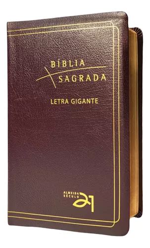 Biblia Sagrada Almeida Seculo Letra Gigante Capa Luxo De Jo O