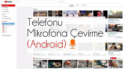 Telefonu Mikrofon Olarak Kullanma Android YouTube