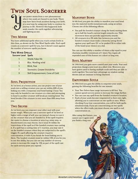 Twin Soul Sorcerer A New Supportive Sorcerer Subclass Buff Your Friends With Self Range