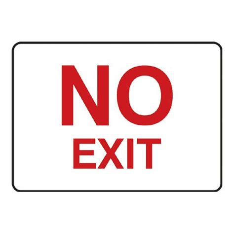 Accuform No Exit Safety Sign Dura Plastic 10 X 14 Inches Madc528xt