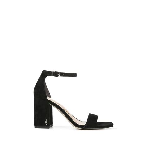 Sam Edelman Daniella Block Heel Sandal In Black Suede Grailed