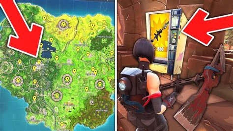 L Emplacement Des Distributeurs Sur Fortnite Battle Royale Youtube