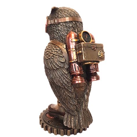 Steampunk Owl Figurine Greenmantle Ts