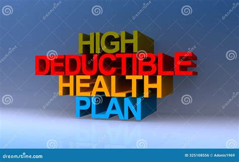 high deductible health plan  blue stock illustration illustration