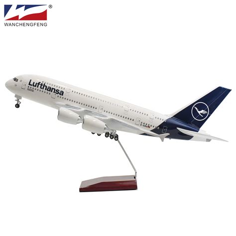 Led Version Lufthansa Airbus A380 1150 45cm Resin Plane Model