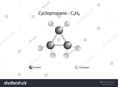 Molecular Formula Chemical Structure Cyclopropane Stock Vector Royalty