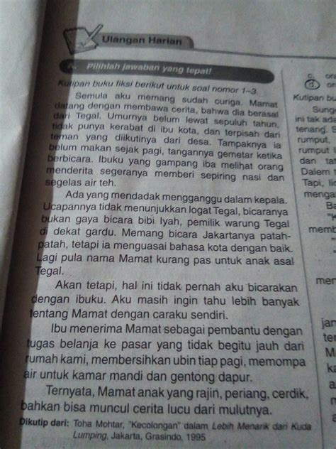 75 Kutipan Buku Fiksi Tersebut Diawali Dengan Pengenalan Unsur